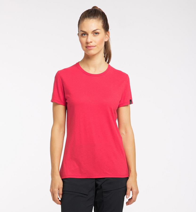 Haglöfs Womens Träd T-Shirt Red New Zealand 76308CGZW